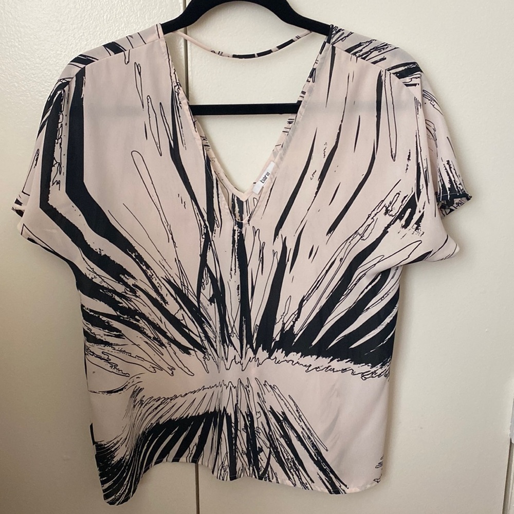 Bar lll Cream & Black Blouse